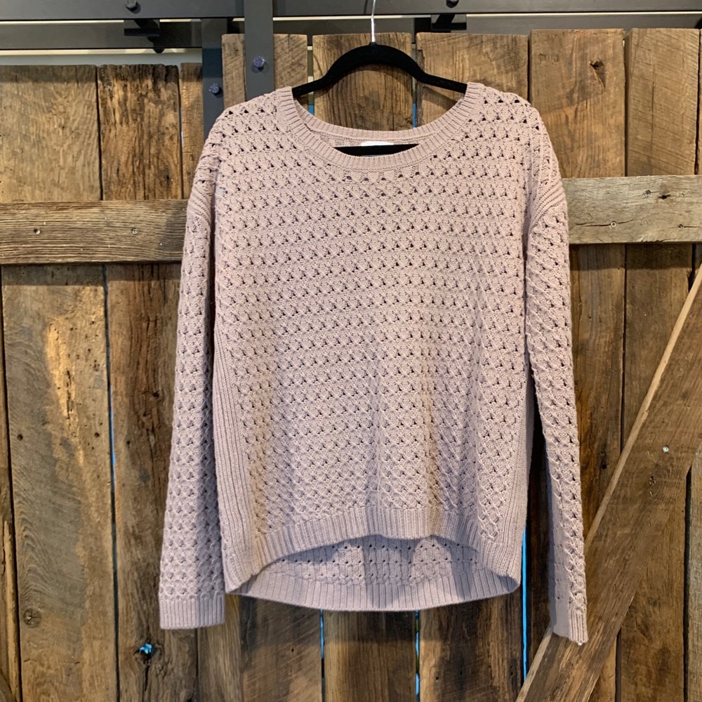 Brown chunky knit sweater